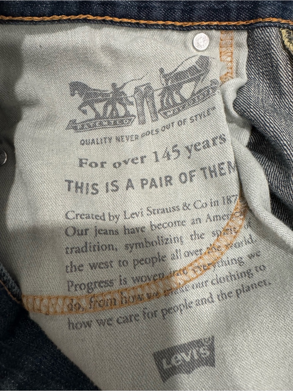 Levi's 569 Men's Jeans 32x32 Straight 100%cotton - Picture 9 of 14